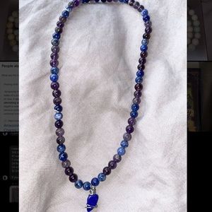 sodalite & amethyst necklace!!